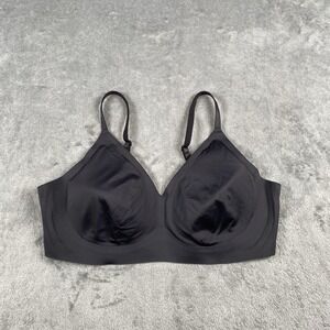 EBY Relief Bra Womens Size L Large Black Adjustable Wireless Removable Padding